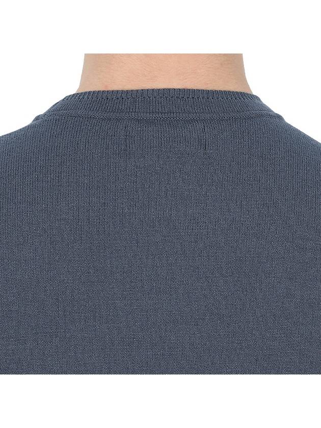 Logo Patch Crew Neck Knit Top Grey - STONE ISLAND - BALAAN 9