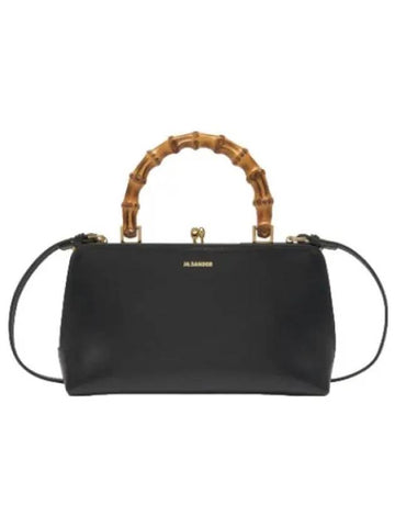 Mini Goji Bamboo Tote Bag Black Handbag - JIL SANDER - BALAAN 1