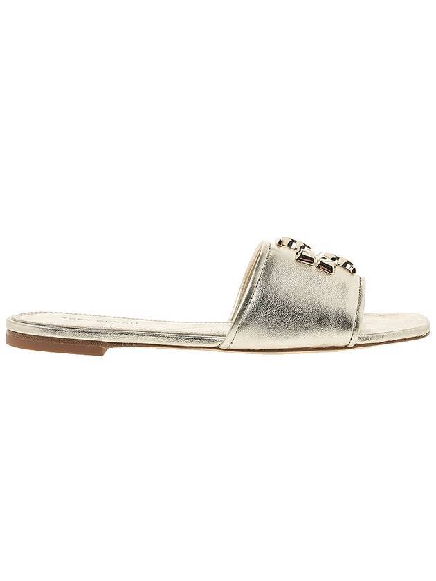 Eleanor Logo Slippers Gold - TORY BURCH - BALAAN.