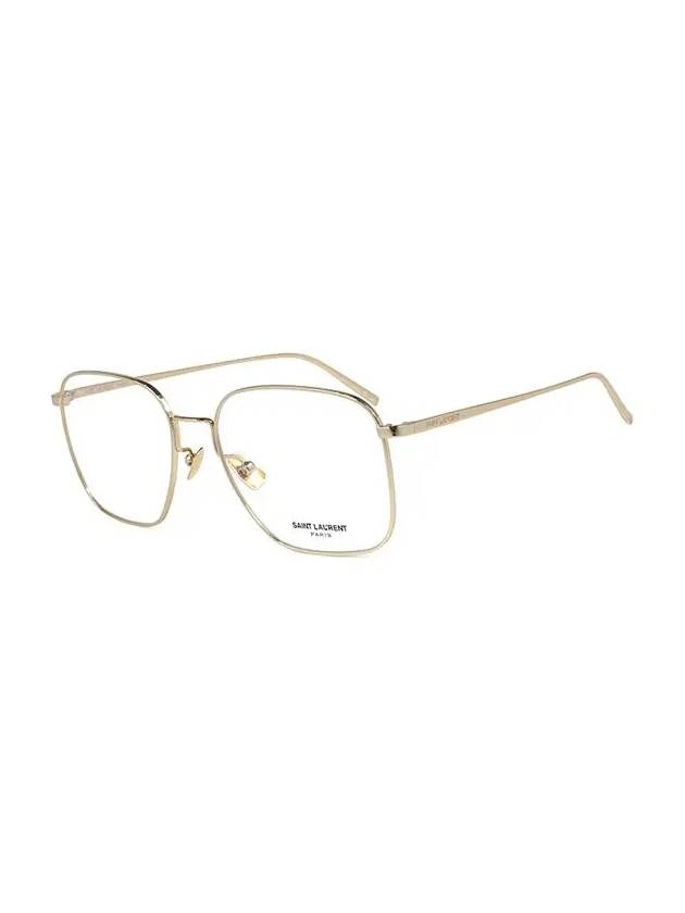 Eyewear Square Metal Eyeglasses Gold - SAINT LAURENT - BALAAN 4