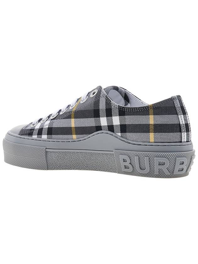 Vintage Check Cotton Low Top Sneakers Grey - BURBERRY - BALAAN 4