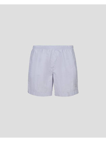 Flat Nylon Logo Patch Utility Swim Shorts Grey - CP COMPANY - BALAAN 1