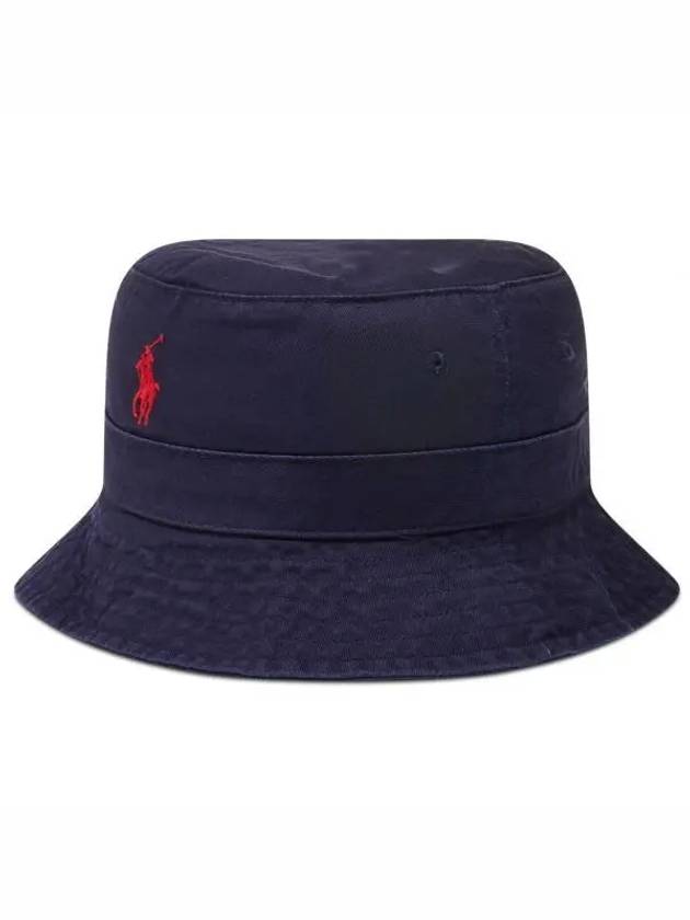 Embroidered Pony Bucket Hat Navy - POLO RALPH LAUREN - BALAAN 2