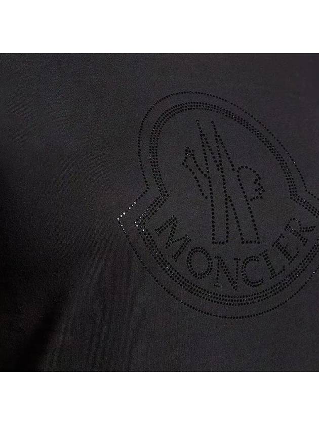 Crystal Logo Short Sleeve T-Shirt Black - MONCLER - BALAAN 5