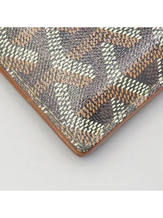 Black Brown Leather VICTOIRE 8CC Half Wallet - GOYARD - BALAAN 4