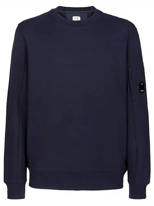 Diagonal Raised Fleece Sweatshirt Navy - CP COMPANY - BALAAN 2