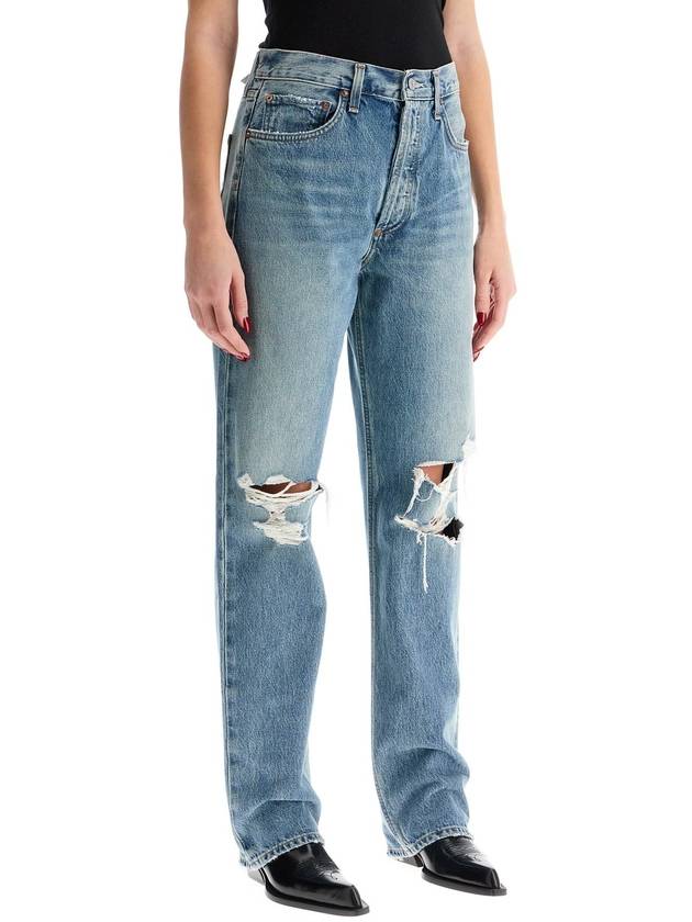 relaxed straight fit kelly used effect jeans - AGOLDE - BALAAN 2