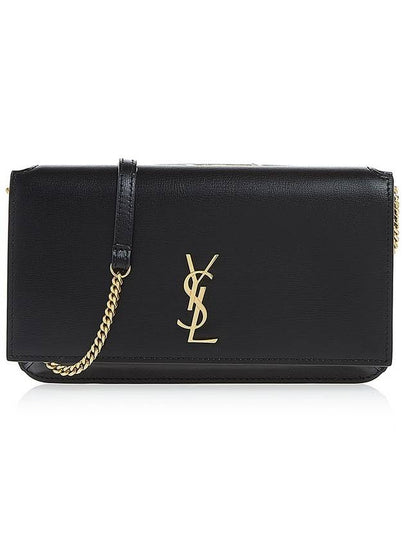 Cassandra Phone Holder Strap Cross Bag Black - SAINT LAURENT - BALAAN 2