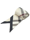 Skinny Check Silk Scarf Stone - BURBERRY - BALAAN 3