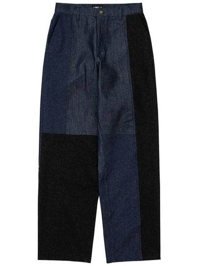 Men's Denim Mix Wide Jeans Navy - AJOBYAJO - BALAAN 2