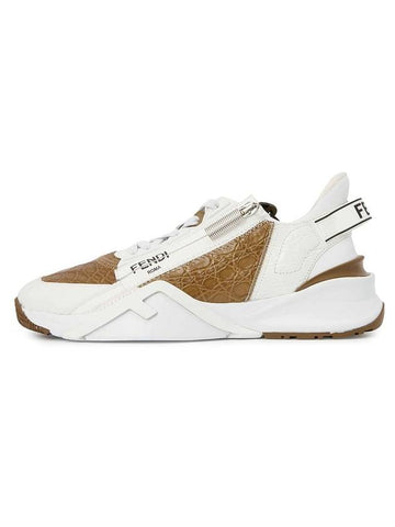 Flow Leather Low Top Sneakers White - FENDI - BALAAN 1