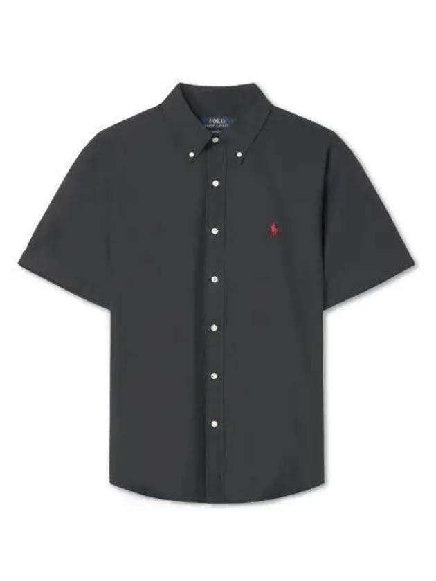 30 paid custom fit short sleeve poplin shirt black - POLO RALPH LAUREN - BALAAN 1