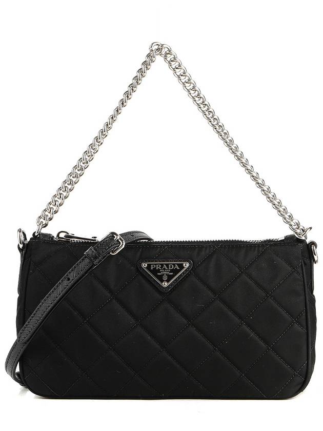 Tessuto Quilted Chain Shoulder Bag Black - PRADA - BALAAN 2