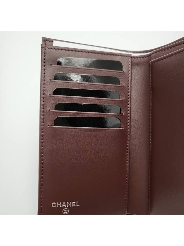 Classic Flap Wallet Grained Calfskin & Silver Black - CHANEL - BALAAN 6