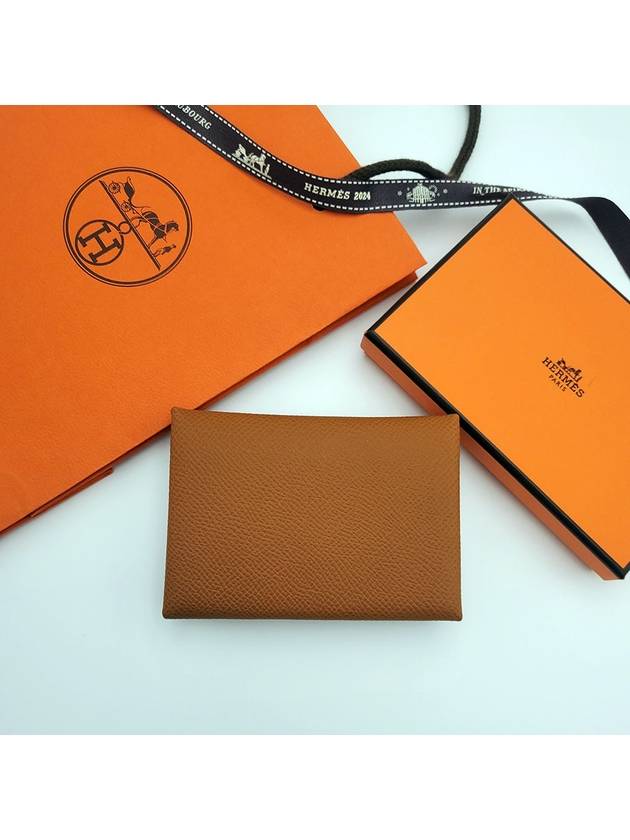 Calvi Duo Card Wallet Brown - HERMES - BALAAN 2