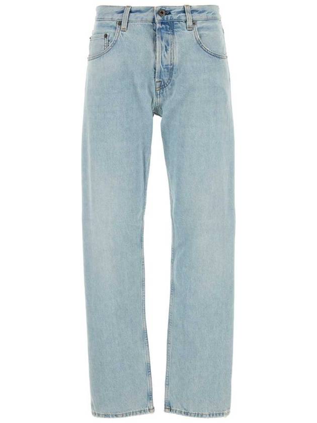 Miu logo patch straight leg jeans - MIU MIU - BALAAN 2