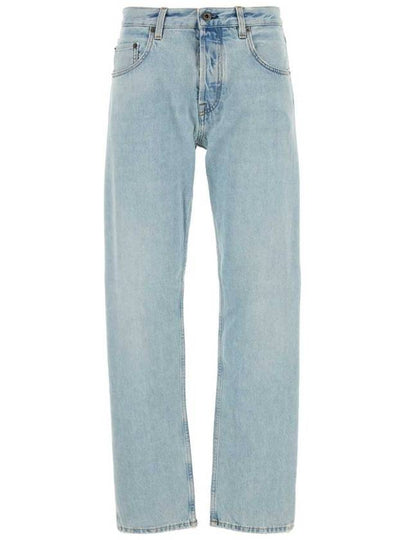 Miu logo patch straight leg jeans - MIU MIU - BALAAN 2