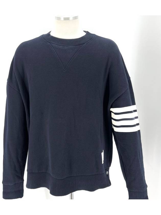 4 line armband loose fit sweatshirt - THOM BROWNE - BALAAN 2