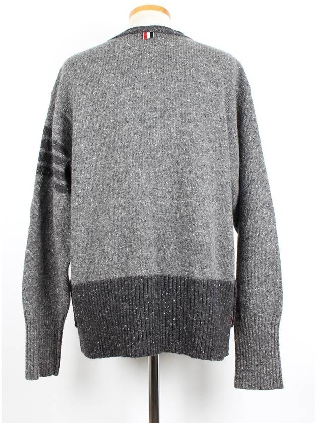 Mohair tweed wool cardigan 5 - THOM BROWNE - BALAAN 4