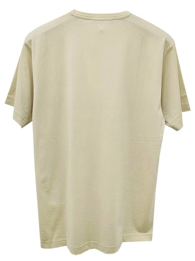 Face Logo Crew Neck Short Sleeve T-Shirt Sand Green - ACNE STUDIOS - BALAAN 4