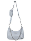 Re-Edition 2005 Padded Nappa Leather Shoulder Bag Light Blue - PRADA - BALAAN 5