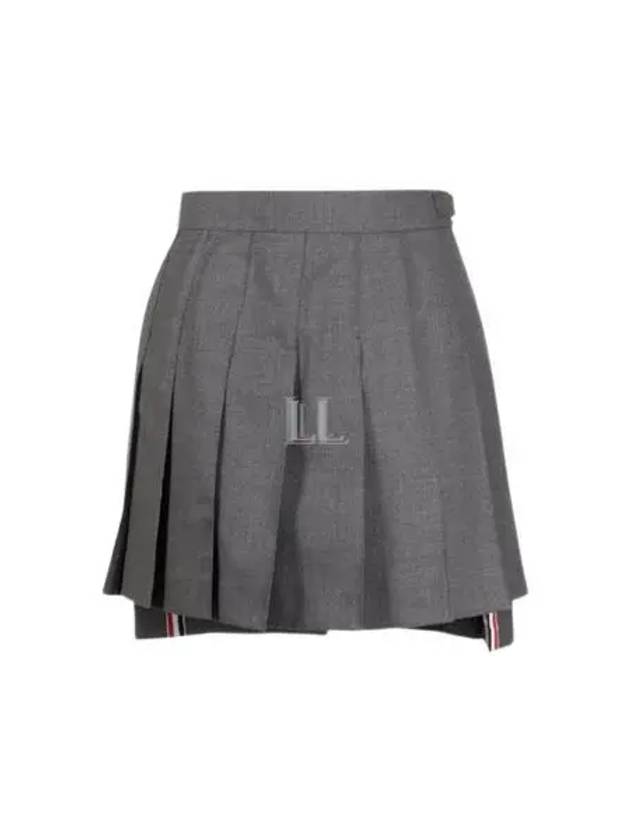 RMB Wool Mini Pleated Skirt Grey - THOM BROWNE - BALAAN 2