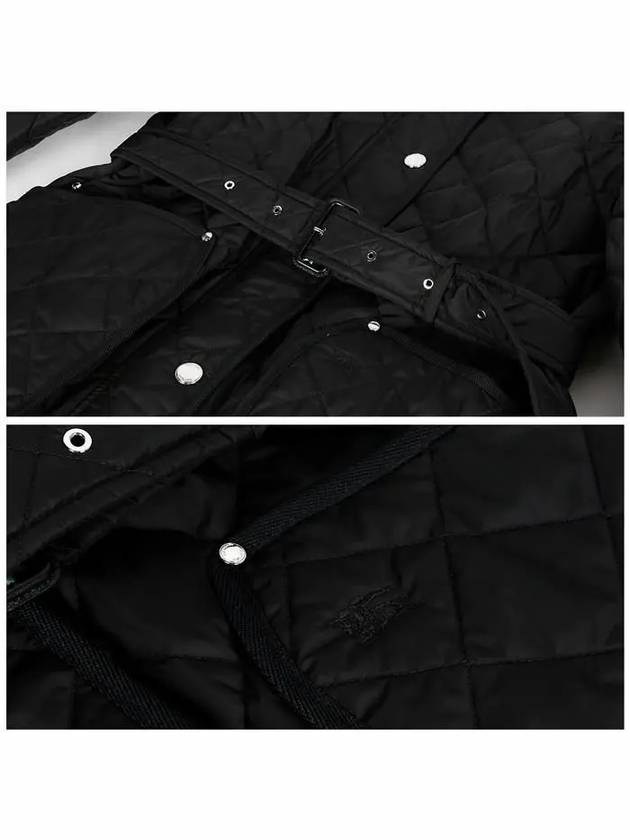 Diamond Quilted Nylon Jacket Black - BURBERRY - BALAAN 7