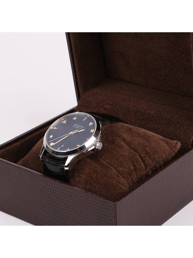 Bee Black Edition Automatic Leather Men s Watch 126 4 - GUCCI - BALAAN 9