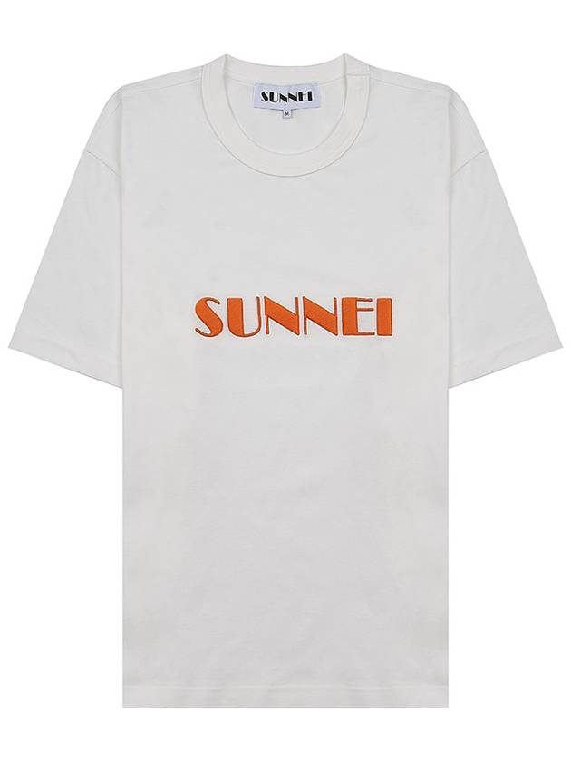 Embroidered Logo Short Sleeve T-Shirt White - SUNNEI - BALAAN 2