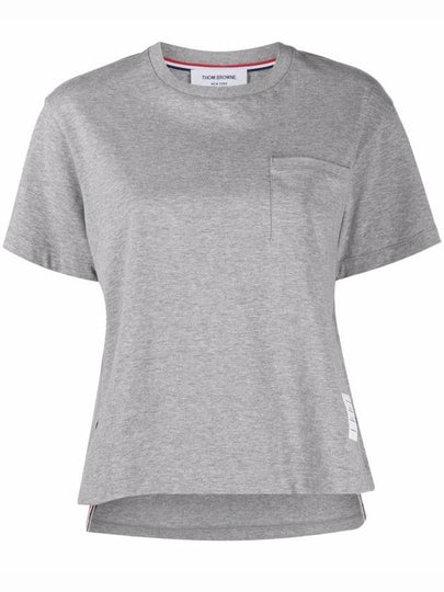 Midweight Jersey Boxy Pocket Short Sleeve T-Shirt Light Grey - THOM BROWNE - BALAAN 2