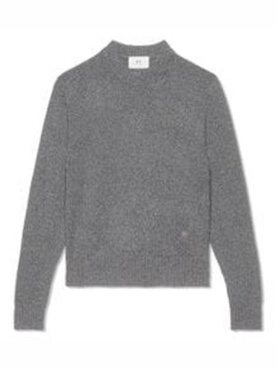 Men's Cashmere Blend Crew Neck Knit Top Grey - AMI - BALAAN 2