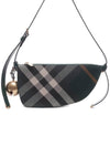 Mini Shield Checked Shoulder Bag Green - BURBERRY - BALAAN 2