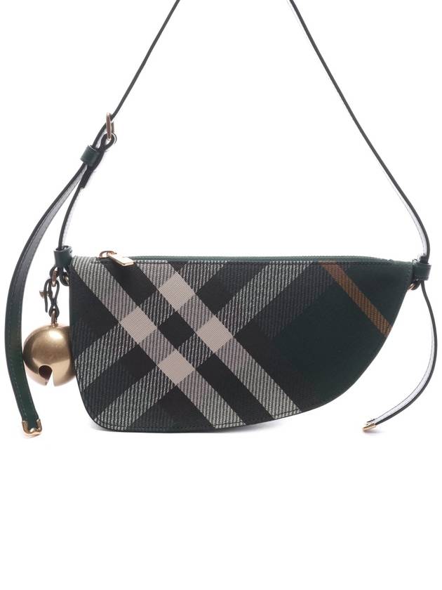 Mini Shield Checked Shoulder Bag Green - BURBERRY - BALAAN 2