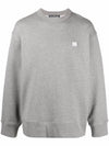 Logo Patch Regular Fit Crew Neck Sweatshirt Light Grey - ACNE STUDIOS - BALAAN 3