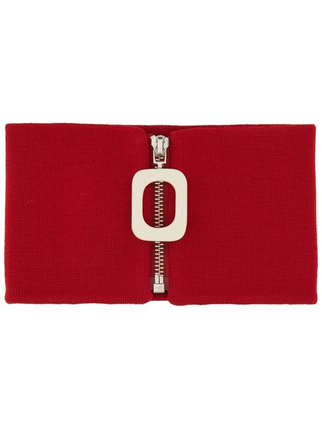 Zip Up Wool Neckband Bright Red - JW ANDERSON - BALAAN 2