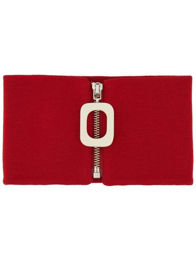 Zip Up Wool Neckband Bright Red - JW ANDERSON - BALAAN 2