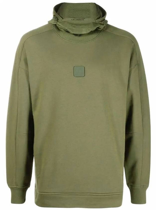 Logo Flag Brushed Hoodie Khaki - CP COMPANY - BALAAN 2