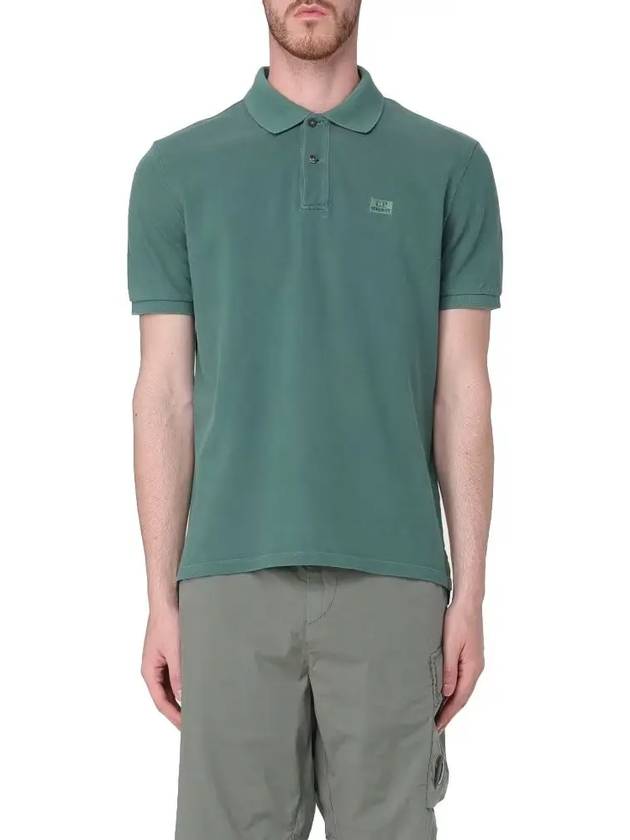 24/1 Piquet Resist Dyed Polo Shirt Green - CP COMPANY - BALAAN 3