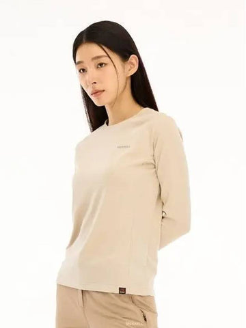 MERRELL WOMEN Polartec Power Dry Round T Shirt LIGHT BEIGE - MERRYMOTIVE - BALAAN 1