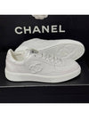 CC Logo Calfskin Low Top Sneakers White - CHANEL - BALAAN 6