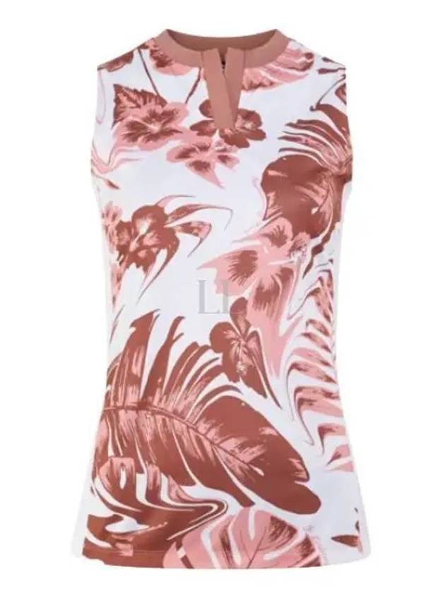 Women's Meya Hibiscus Print Golf Sleeveless Pink - J.LINDEBERG - BALAAN 2