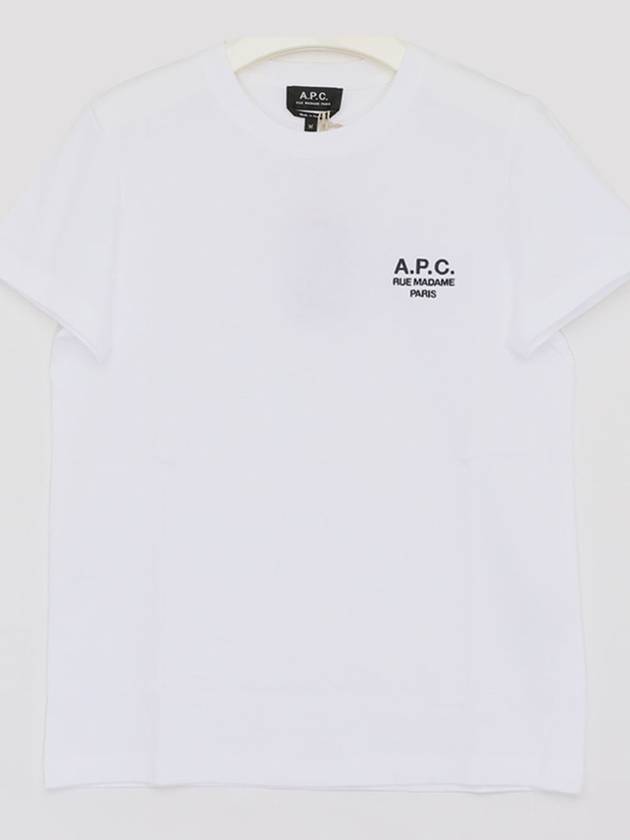 Denise Embroidered Short Sleeve T-shirt White - A.P.C. - BALAAN 3