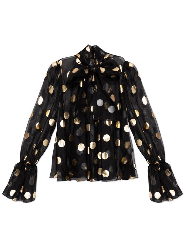 Dolce & Gabbana Polka Dot Patterned Shirt, Women's, Black - DOLCE&GABBANA - BALAAN 1