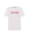 Italic Coral Relaxed-Fit Short Sleeve T-Shirt White - DIOR - BALAAN 2