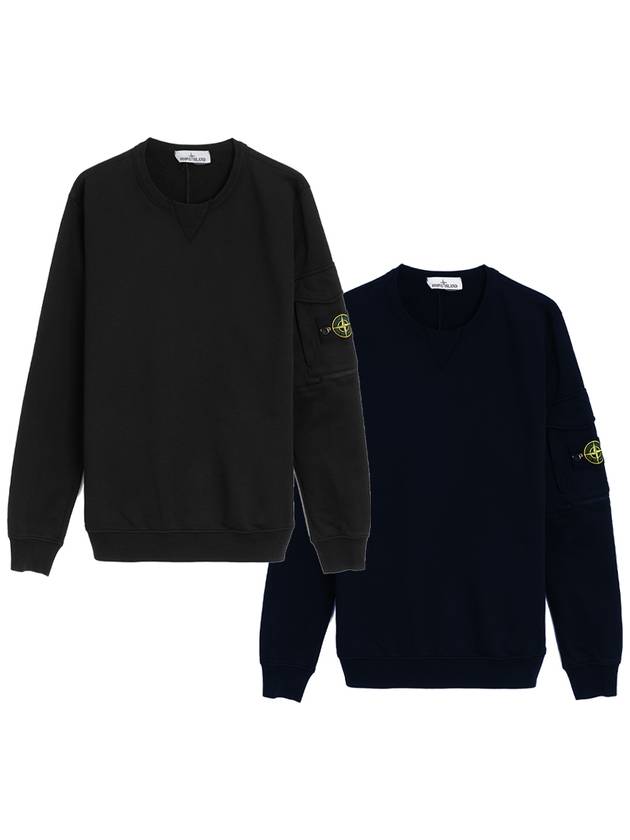 Waffen Patch Pocket Sweatshirt 2 Types Black Navy 761561151 - STONE ISLAND - BALAAN 1