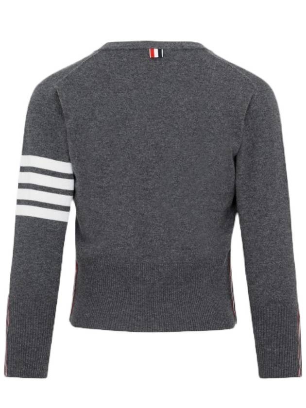 Men's Diagonal Classic Cashmere Cardigan Mid Grey - THOM BROWNE - BALAAN 3