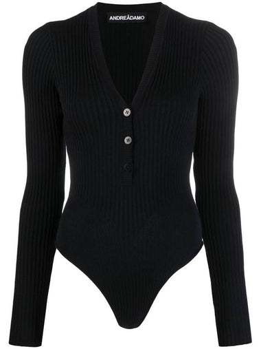 Andreādamo Ribbed Knit Bodysuit Clothing - ANDREADAMO - BALAAN 1