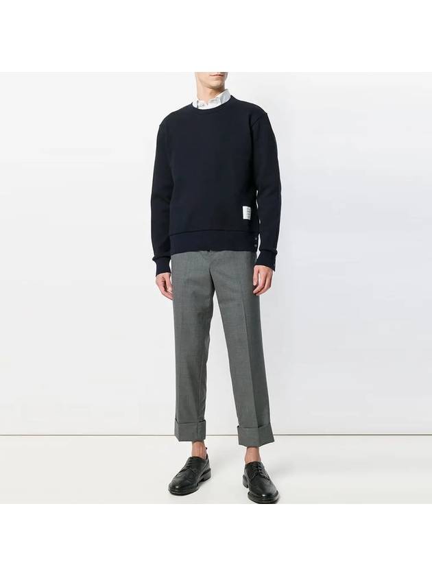 Center Back Stripe Crewneck Sweatshirt Navy - THOM BROWNE - BALAAN 3