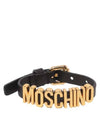 Metal logo leather bracelet 7A7790 8001 0555 - MOSCHINO - BALAAN 1