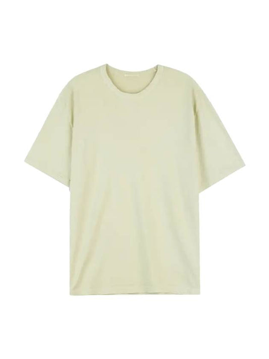 Men's Cotton Short Sleeve T-Shirt Lime - TEN C - BALAAN.
